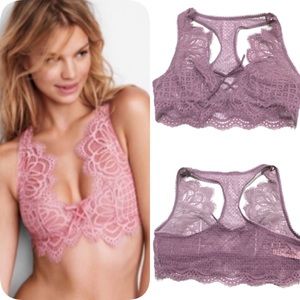 NWT Dream Angels Lace Up Bralette Dusty Purple